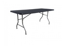 TABLE - 183x76 cm - Pour 6 personnes Noir