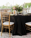 NAPPE Noire ronde pur table 180