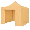 Tente pliante aluminium effet bois 3 x 3 m