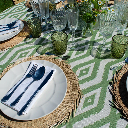 Nappe Motif Vert ronde