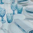 Verre à eau couleur bleu - 25x