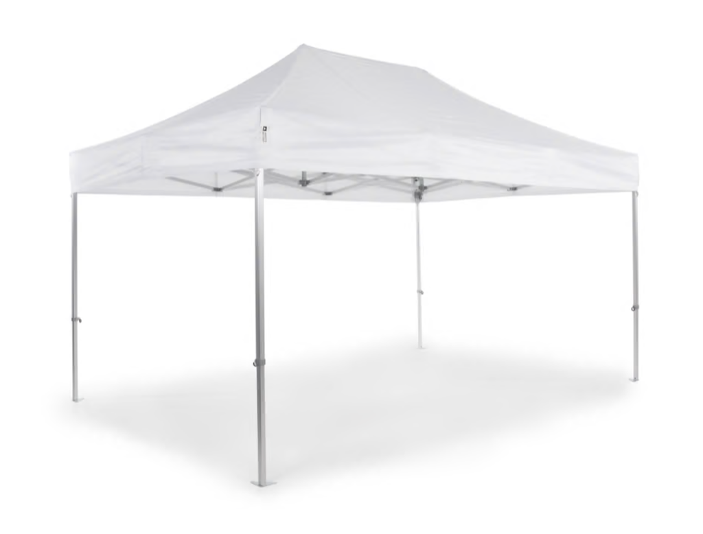 Tenda pieghevole AluLite con telo di copertura - 3x4,5 m - Poliestere bianco