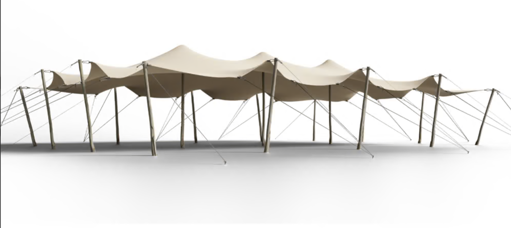 Nomadisches Stretchzelt - 10 x 15 m