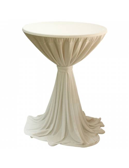 WHITE HIGH TABLE TABLECLOTH
