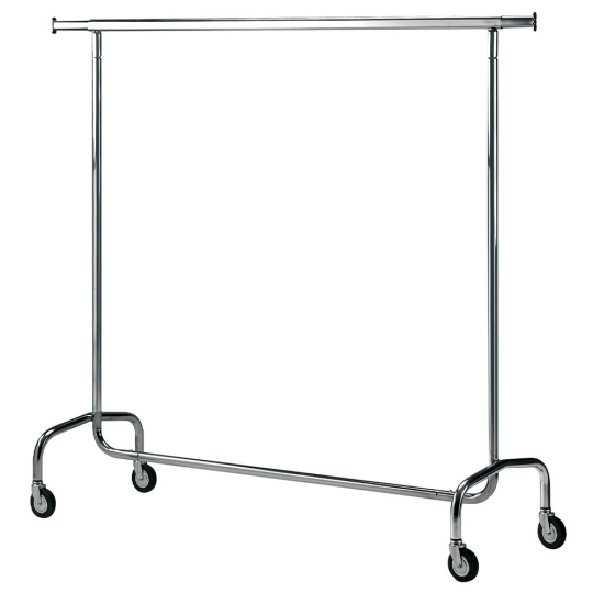 Vestiaire chrome pour 50 cintres