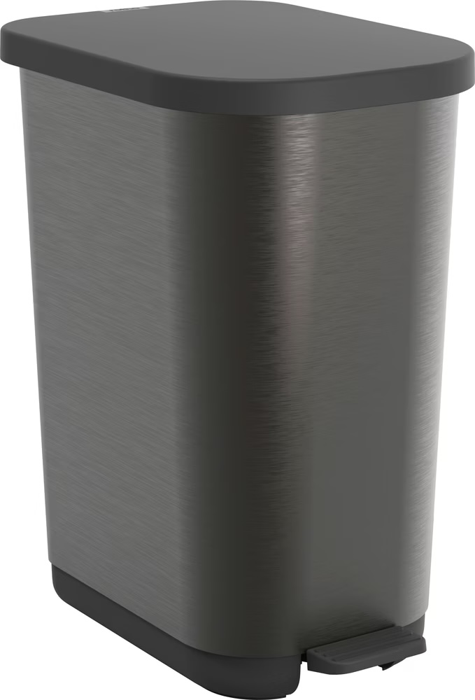 Schwarzer Abfalleimer 35 L