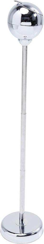 Posacenere a piedistallo sferico argentato 72 cm