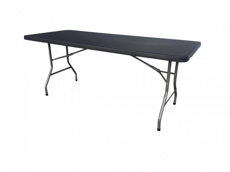 TISCH – 183 x 76 cm – Für 6 Personen, Schwarz
