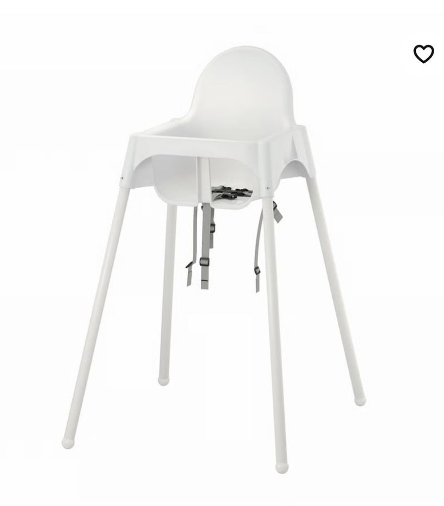 Weißer Babystuhl
