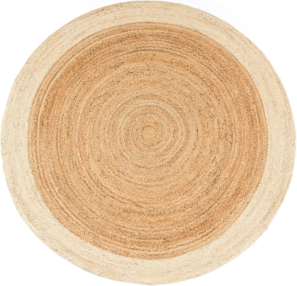 Round jute rug ivory