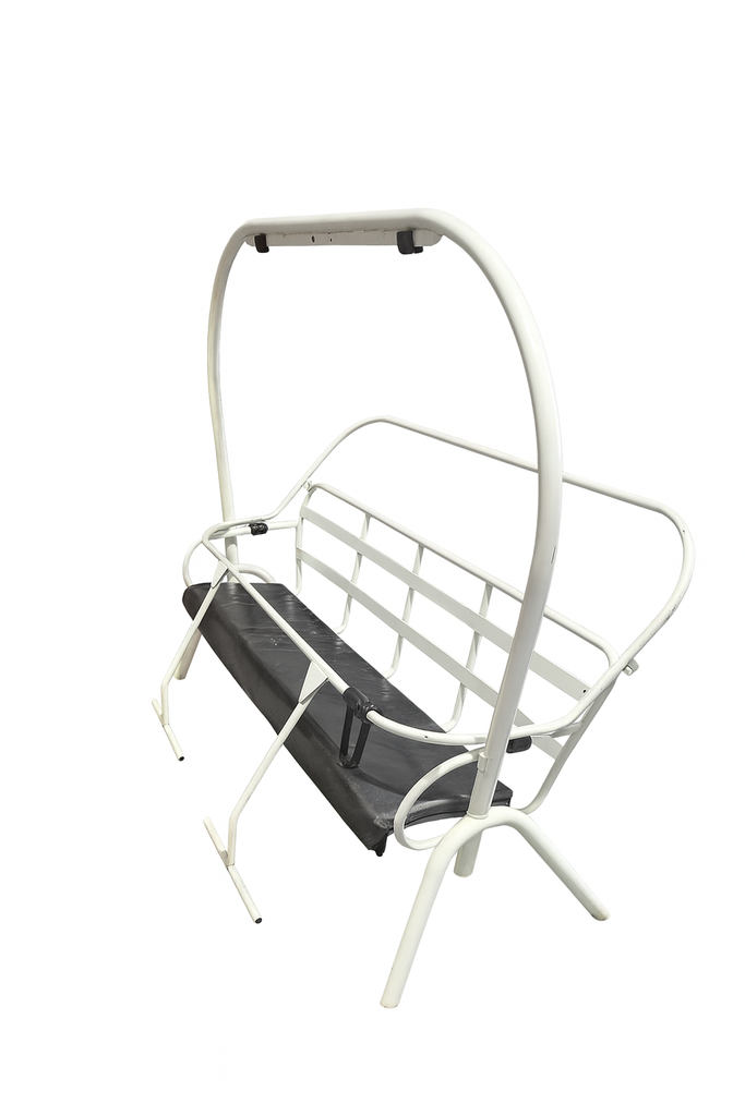  Télésiège blanc sur pied déco
