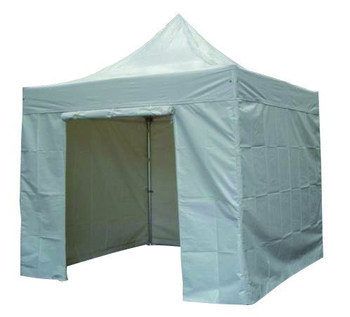 Faltpavillon aus Aluminium 3 x 3 m Schwarz oder Weiß