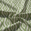 Green patterned round tablecloth
