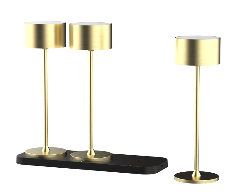 Lampada da tavolo Oro a batteria – Set da 3