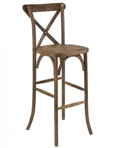 HERITAGE Cross-back Bar Chair Wood