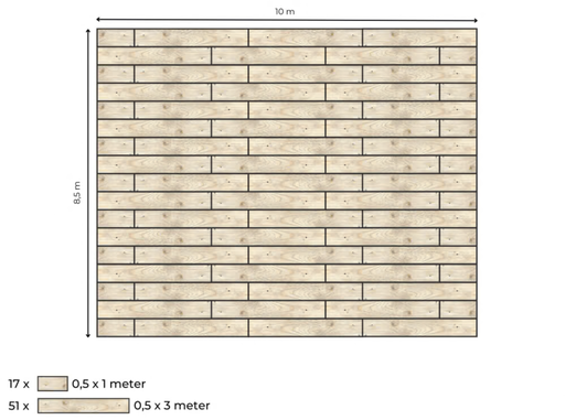 Sol plancher complet 8,5 x 10 m