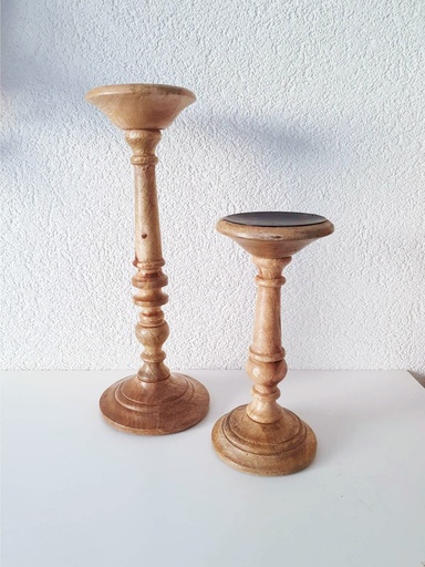 PORTACANDELE IN LEGNO