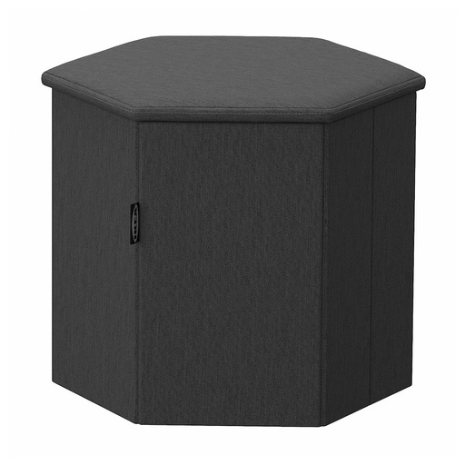 Schwarzer Stoff-Pouf