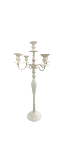 Candelabro Bianco 5 Candele