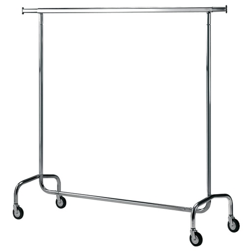 Vestiaire chrome pour 50 cintres