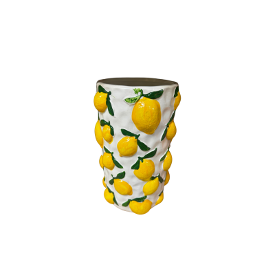 Déco Lemon - Vase citrons 17,5 cm