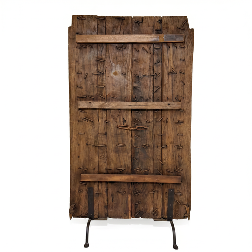 Wooden decorative door on stand
