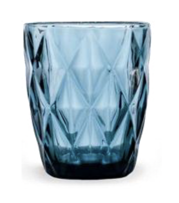 Verre à eau couleur bleu - 25x