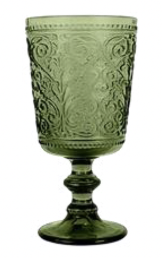 Baroque green wine glass – 25x